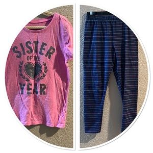 Childrens Place 365 Sister of the year Outfit Girls 7/8